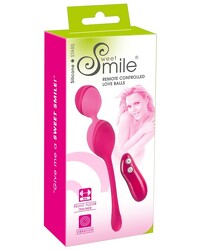 Sweet Smile Loveballs: Vibro-Liebeskugeln mit Fernbedienung, rot/rosa